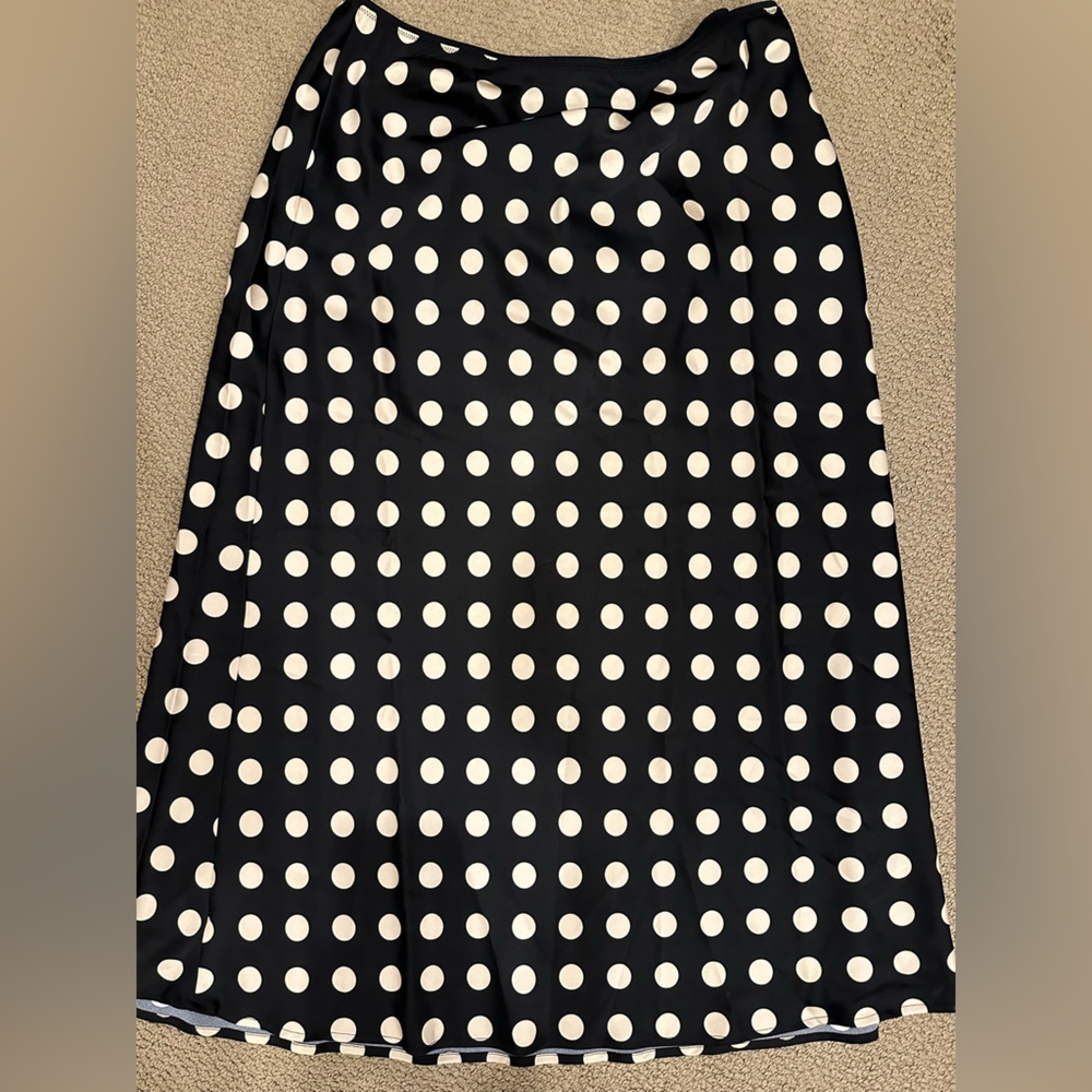 A New Day Black and White Midi A-Line Skirt